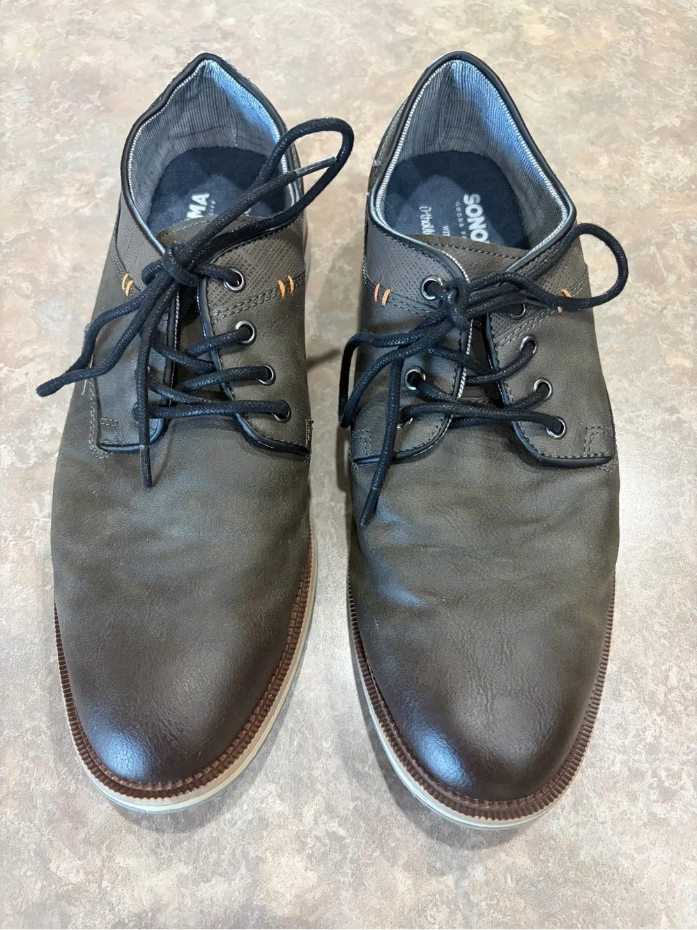 Sonoma Men's dress shoe gray/Brown Lace-Up Oxfords
